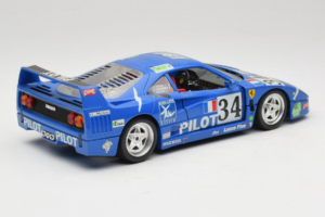Ferrari F40 #34 M. Ferte / Thavenin / Palau Pilot Kék 1987 Bburago 1:18 3032-B1 Fém – 3. kép a 8-ből