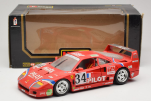 Ferrari F40 LM Pilot #34 Ferte / Thavenin / Palau 24 Hours of Le Mans 1995 Piros Bburago 1:18 3032-P3 Fém – 8. kép a 8-ből