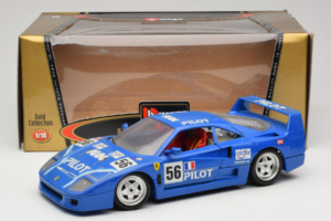 Ferrari F40 Pilot #56 Kék Bburago 1:18 3332-BL1 Fém – 8. kép a 8-ből