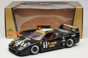 Ferrari F40 Pirelli Agip #1 Fekete Bburago 1:18 3332-B1 Fém – 8. kép a 8-ből