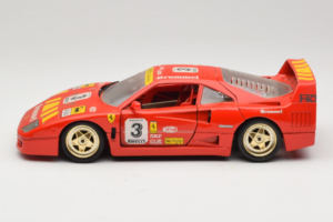 Ferrari F40 #3 Pirelli Piros 1987 Bburago 1:18 3332-P4 Fém – 4. kép a 8-ből