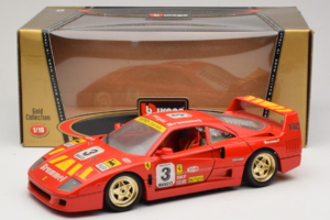 Ferrari F40 #3 Pirelli Piros 1987 Bburago 1:18 3332-P4 Fém – 8. kép a 8-ből