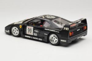 Ferrari F40 Seco #99 Lesseps / Charriol / Balandras Fekete Bburago 1:18 3032-B3 Fém – 7. kép a 8-ből