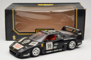 Ferrari F40 Seco #99 Lesseps / Charriol / Balandras Fekete Bburago 1:18 3032-B3 Fém – 8. kép a 8-ből
