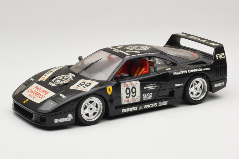 Ferrari F40 Seco #99 Lesseps / Charriol / Balandras Fekete Bburago 1:18 3032-B3 Fém