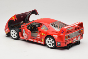 Ferrari F40 #40 T. Ohta / A. Reid Taisan Piros 1987 Bburago 1:18 3022-T1 Fém – 5. kép a 8-ből