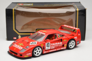Ferrari F40 #40 T. Ohta / A. Reid Taisan Piros 1987 Bburago 1:18 3022-T1 Fém – 8. kép a 8-ből