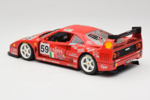 Ferrari F40 LM Unisys #59 Ota / P. Nappi / R. Donovan 24 Hours of Le Mans 1996 Bburago 1:18 3032-U1 Fém – 7. kép a 8-ből
