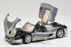 Ferrari F50 Kabrió Chrome Silver Limitált Kiadás Hot Wheels 1:18 25741 Fém – 2. kép a 8-ből