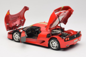 Ferrari F50 Coupe #6 Piros Olasz Zászlóval Bburago 1:18 3382-P1 Fém – 5. kép a 8-ből