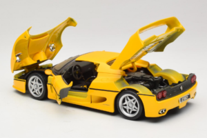 Ferrari F50 Coupe Shell Sárga Maisto 1:18 3076-Y1 Fém – 5. kép a 8-ből