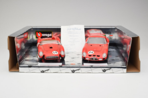Ferrari Gift Set 250 Testa Rossa & 250 GTO Piros Bburago 1:18 GC002 Fém
