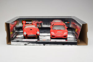 Ferrari Gift Set 250 Testa Rossa & 360 Modena Challenge Piros Bburago 1:18 GC001 Fém
