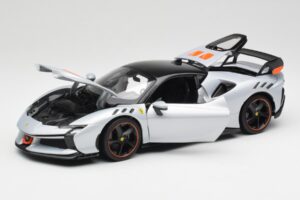 Ferrari SF90 XX Stradale Arctic White Bburago 1:18 18-16020W Fém – 2. kép a 8-ből