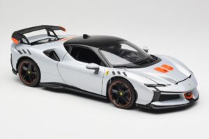 Ferrari SF90 XX Stradale Arctic White Bburago 1:18 18-16020W Fém – 6. kép a 8-ből