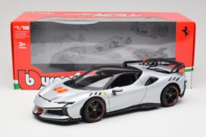 Ferrari SF90 XX Stradale Arctic White Bburago 1:18 18-16020W Fém – 8. kép a 8-ből