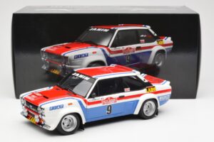 Fiat 131 Abarth Fiat France #9 J-C. Andruet / C. Delferrier Winner Rally Sanremo 1977 Kyosho 1:18 08375A Fém – 8. kép a 8-ből