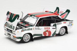 Fiat 131 Abarth #3 M. Alen / I. Kivimaki Winner Rally 1000 Lakes 1980 Kyosho 1:18 08376H Fém – 2. kép a 8-ből