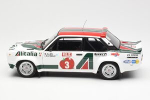 Fiat 131 Abarth #3 M. Alen / I. Kivimaki Winner Rally 1000 Lakes 1980 Kyosho 1:18 08376H Fém – 4. kép a 8-ből