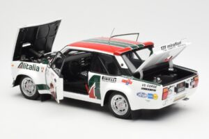Fiat 131 Abarth #3 M. Alen / I. Kivimaki Winner Rally 1000 Lakes 1980 Kyosho 1:18 08376H Fém – 5. kép a 8-ből