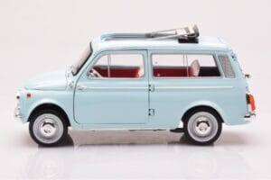 Fiat 500 Giardiniera Acquamarina Kék Norev 1:18 187742 Fém – 4. kép a 7-ből