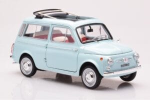Fiat 500 Giardiniera Acquamarina Kék Norev 1:18 187742 Fém – 6. kép a 7-ből