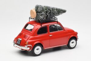 Fiat 500 L Piros Christmas Norev 1:18 187779 Fém – 2. kép a 6-ből