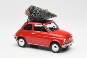 Fiat 500 L Piros Christmas Norev 1:18 187779 Fém – 4. kép a 6-ből