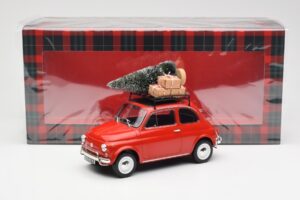 Fiat 500 L Piros Christmas Norev 1:18 187779 Fém – 6. kép a 6-ből
