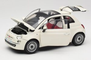 Fiat 500 Fehér Mondo Motors 1:18 500291 Fém – 2. kép a 8-ből