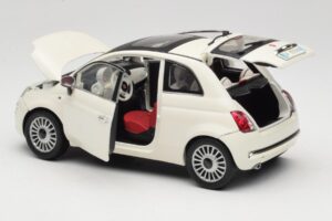 Fiat 500 Fehér Mondo Motors 1:18 500291 Fém – 5. kép a 8-ből