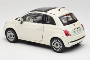 Fiat 500 Fehér Mondo Motors 1:18 500291 Fém – 7. kép a 8-ből