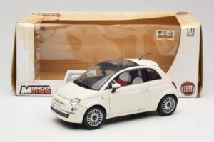 Fiat 500 Fehér Mondo Motors 1:18 500291 Fém – 8. kép a 8-ből