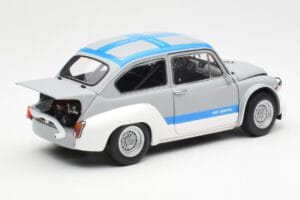 Fiat Abarth 1000 TCR Matt Szürke Kék Csíkok AUTOart 1:18 72642 Fém – 3. kép a 8-ből