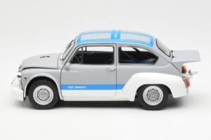 Fiat Abarth 1000 TCR Matt Szürke Kék Csíkok AUTOart 1:18 72642 Fém – 4. kép a 8-ből