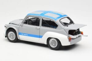 Fiat Abarth 1000 TCR Matt Szürke Kék Csíkok AUTOart 1:18 72642 Fém – 7. kép a 8-ből