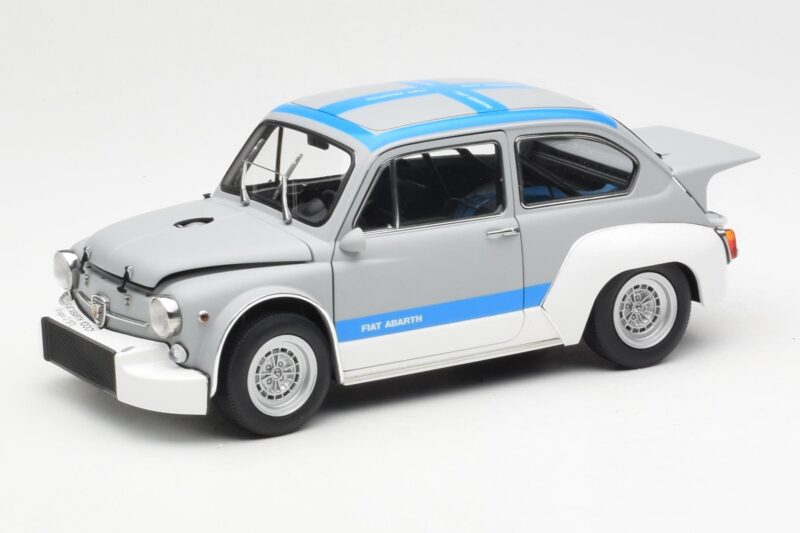 Fiat Abarth 1000 TCR Matt Szürke Kék Csíkok AUTOart 1:18 72642 Fém