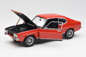 Ford Capri Mk1 2600 RS Piros Fekete Minichamps 1:18 180089071 Fém – 2. kép a 8-ből
