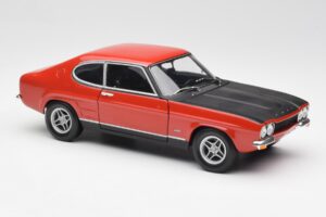 Ford Capri Mk1 2600 RS Piros Fekete Minichamps 1:18 180089071 Fém – 6. kép a 8-ből