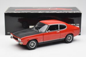 Ford Capri Mk1 2600 RS Piros Fekete Minichamps 1:18 180089071 Fém – 8. kép a 8-ből