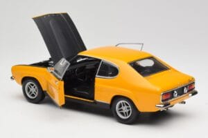 Ford Capri 2600 RS Signal Sárga Feketével Minichamps 1:18 180089070 Fém – 5. kép a 8-ből