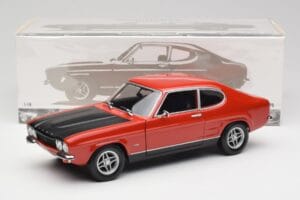 Ford Capri Mk1 RS 2600 Piros & Fekete Minichamps 1:18 150089076 Fém – 8. kép a 8-ből