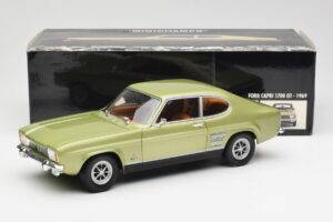 Ford Capri Mk1 Világoszöld Metál Minichamps 1:18 18008900 Fém – 8. kép a 8-ből
