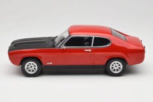 Ford Capri Mk1 RS 2600 Piros Fekete Motorházzal MCG 1:18 MCG18538 Fém – 3. kép a 6-ből
