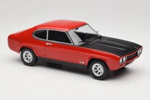 Ford Capri Mk1 RS 2600 Piros Fekete Motorházzal MCG 1:18 MCG18538 Fém – 4. kép a 6-ből