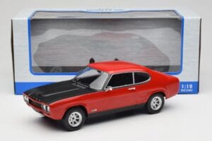 Ford Capri Mk1 RS 2600 Piros Fekete Motorházzal MCG 1:18 MCG18538 Fém – 6. kép a 6-ből