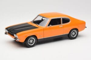 Ford Capri Mk1 RS 2600 Signal Orange Fekete Minichamps 1:18 150089077 Fém