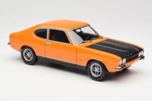 Ford Capri Mk1 RS 2600 Signal Orange Fekete Minichamps 1:18 150089077 Fém – 6. kép a 8-ből