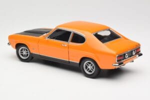 Ford Capri Mk1 RS 2600 Signal Orange Fekete Minichamps 1:18 150089077 Fém – 7. kép a 8-ből