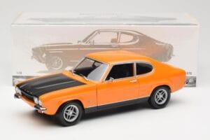 Ford Capri Mk1 RS 2600 Signal Orange Fekete Minichamps 1:18 150089077 Fém – 8. kép a 8-ből
